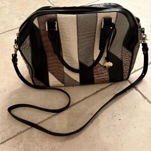 Brahmin Multicolor Patchwork Satchel